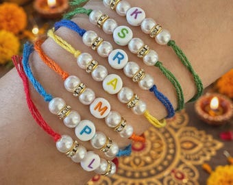 Glow-in-the-Dark Initial Rakhi: Handmade Raksha Bandhan Thread