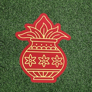 Kalash Paper Cardstock Cutout, Kalasam/Pooja Decor Backdrop/Indian Festival Decor/Gruhapravesam/House Warming/Wedding Decor/Indian Mandir