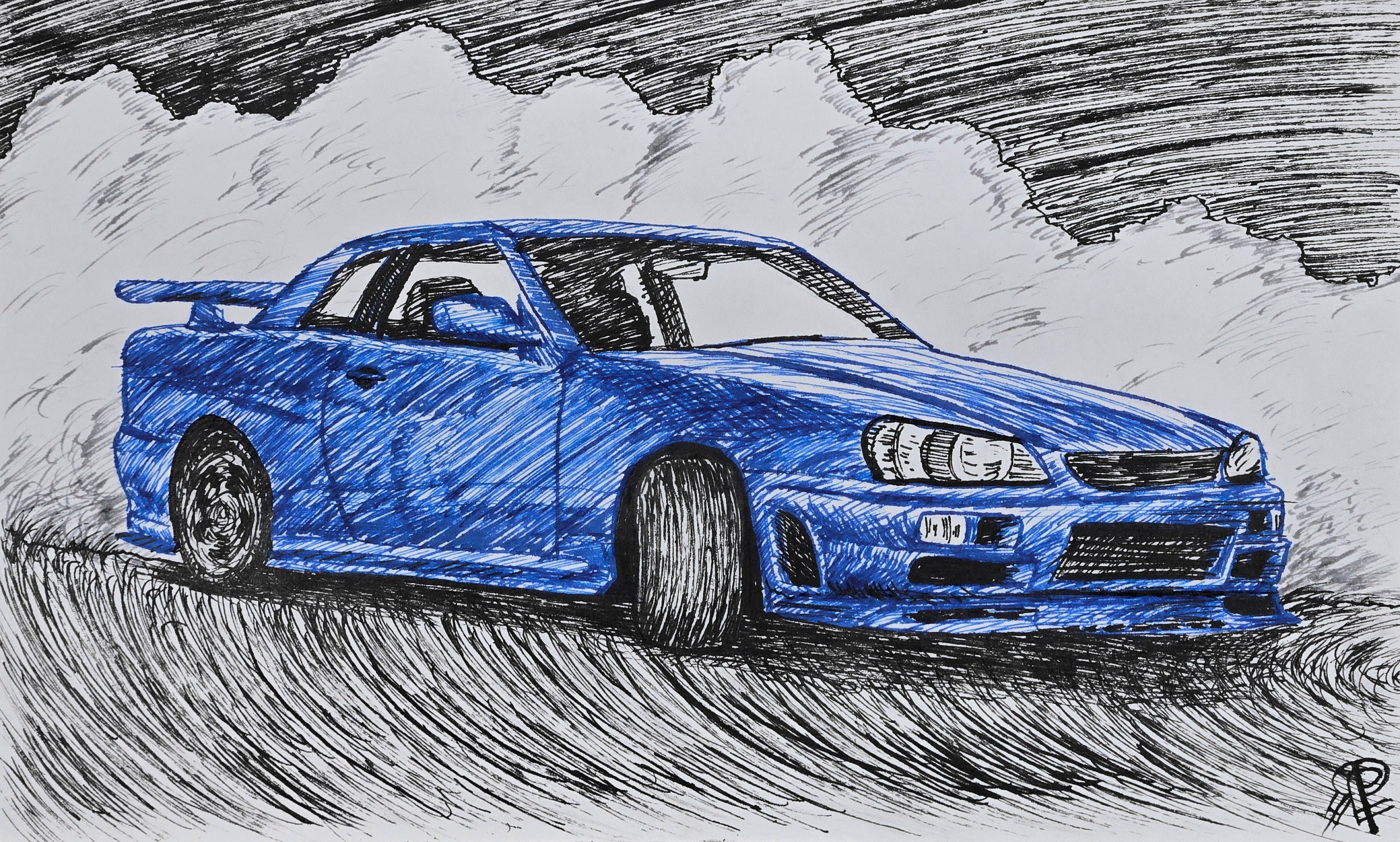 日産 Gt-r、Gtr、日産スカイライン r34、ドリフト、jdm、車の絵