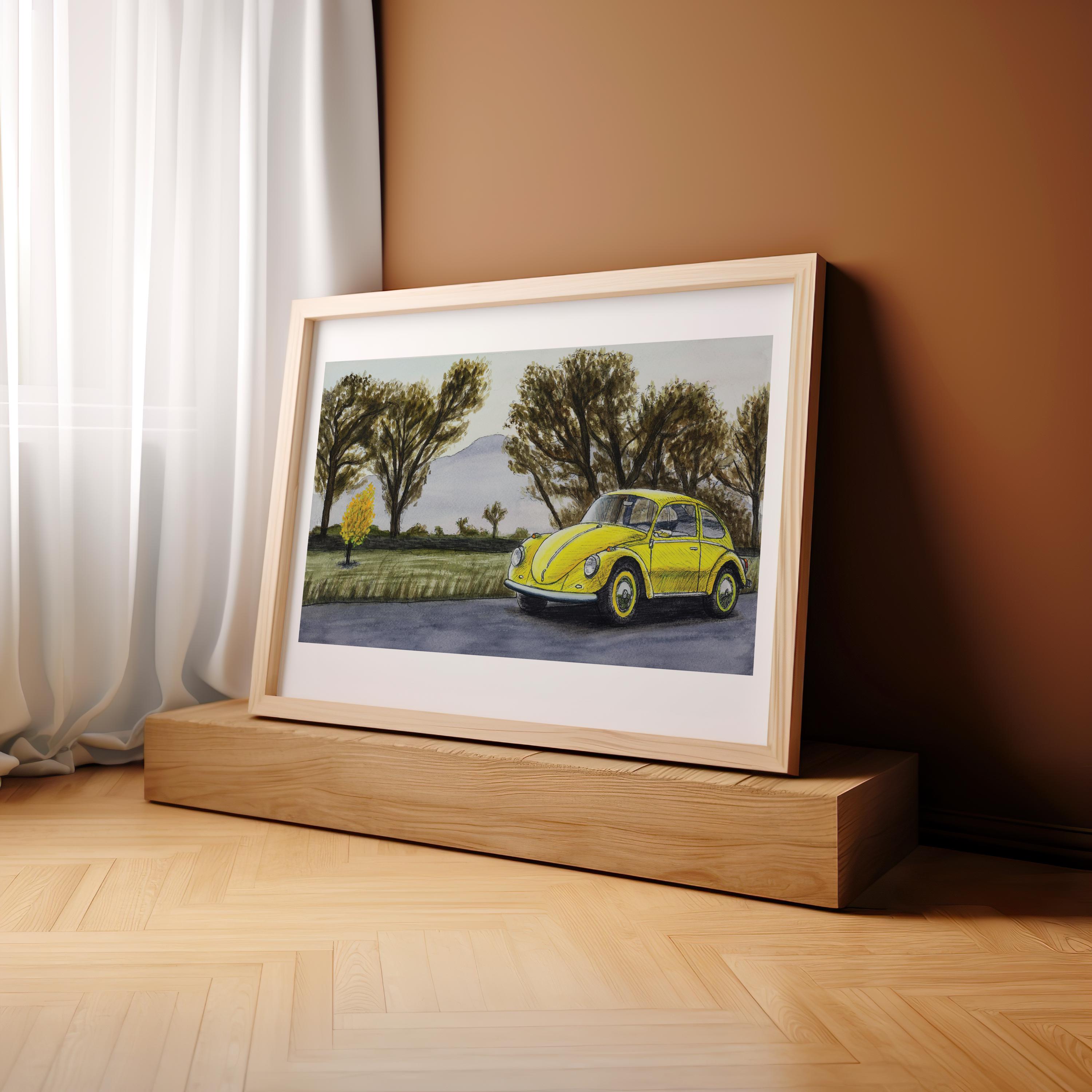 VW Bug, Beetle, VW, Volkswagen, Volkswagen Beetle, Yellow Volkswagen ...