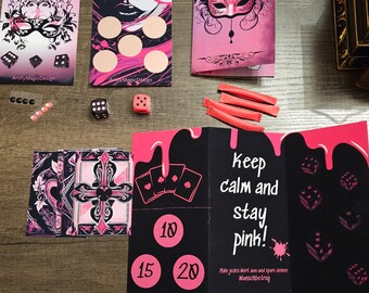 Stay Pink A6 Challenge-Mix. Sticker, Lose, Strass-Steine etc.