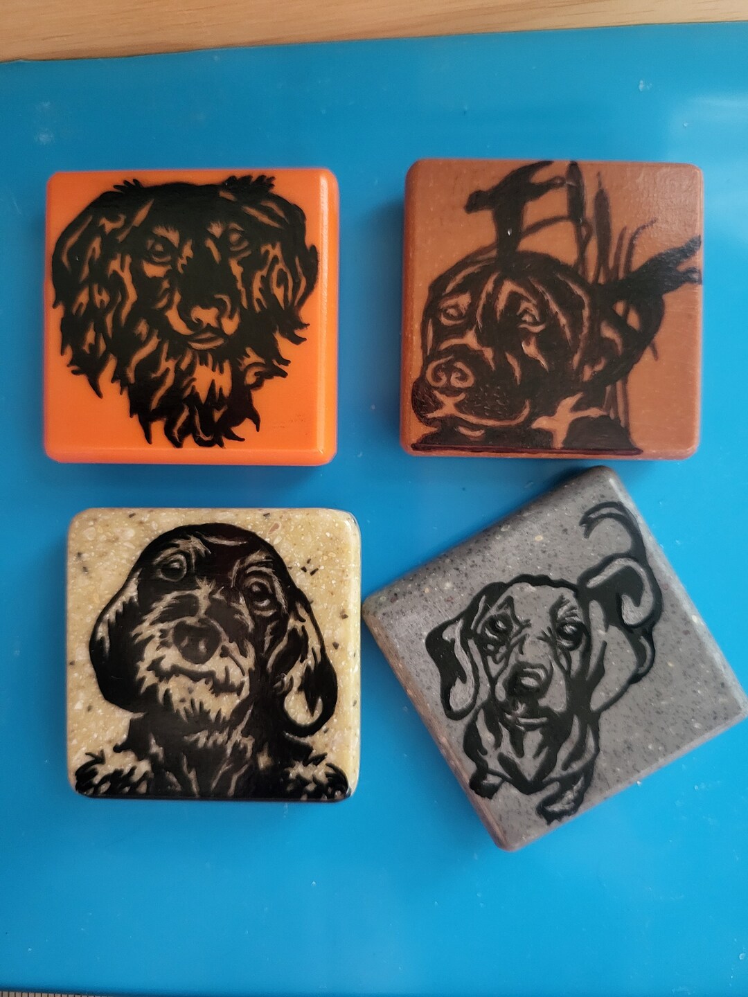 Dog Fun Tile Dog Hand-painted Tile With Magnet - Etsy