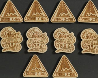 Wooden Snake Magnets, Refridgerator Magnets, Reptile Magnet, Ball Python