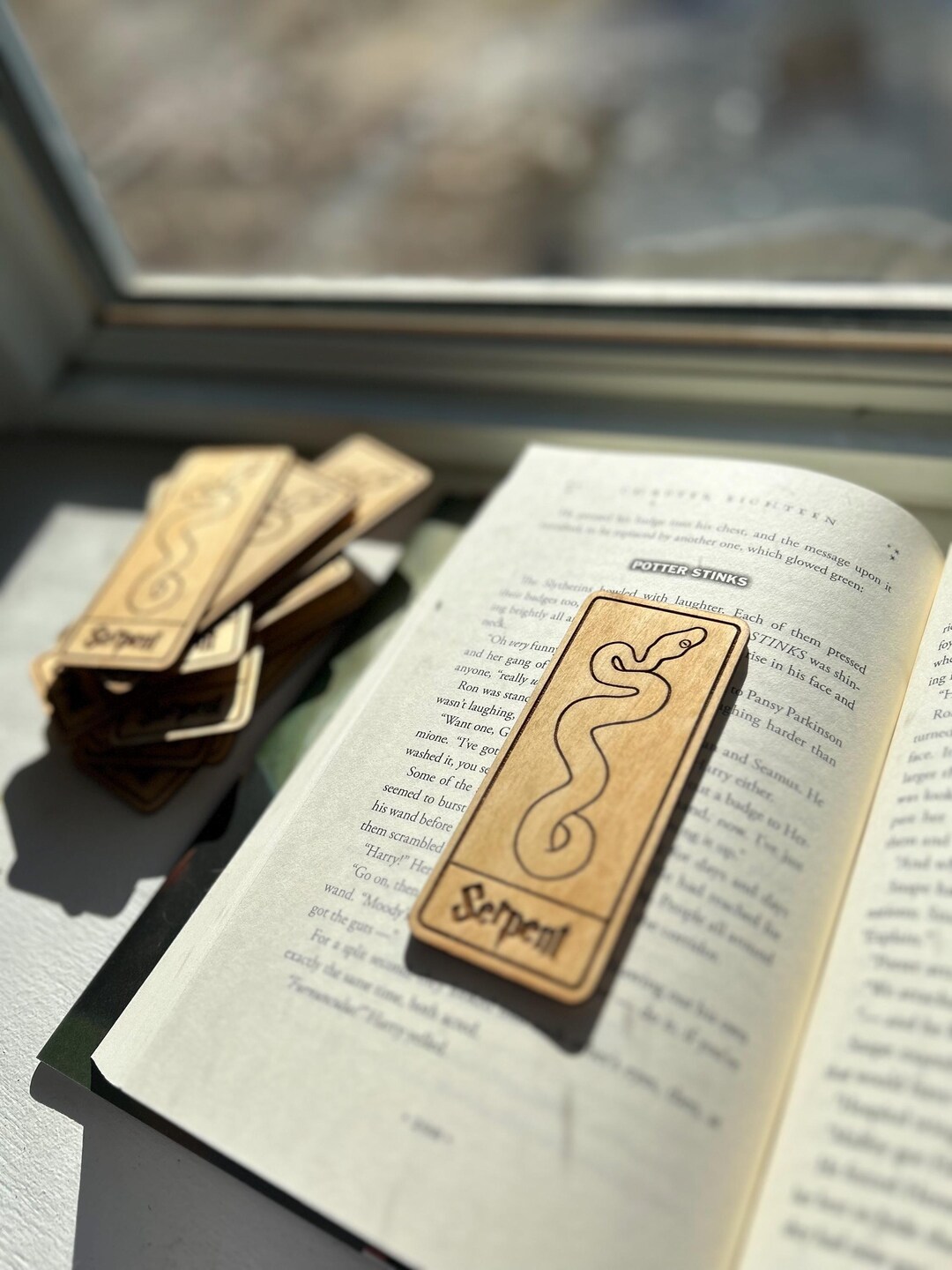 Serpent Bookmark, Ball Python Bookmark, Snake Bookmark, Handmade Wooden ...