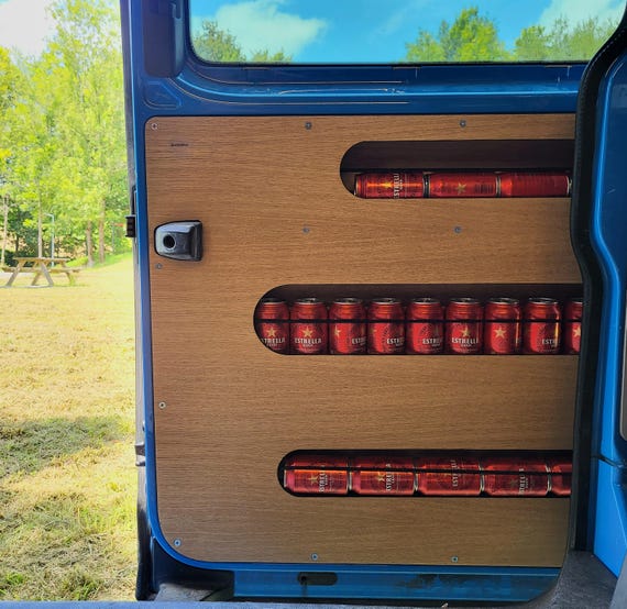 Right side panel (sliding door) camper organizer with storage for Volkswagen T5 and T6
