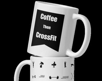 Taza personalizable, taza para los amantes del crossfit, taza para deportistas, taza para el cafe, taza para tu gimnasio, taza para socios