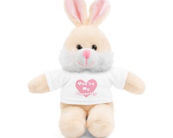 Camiseta con peluches "Eres mi favorito", lindo regalo romántico de San Valentín, 6 animales: oso, oveja, conejo, jaguar, panda y león.