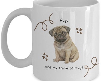 Coffee mug for Pug Lovers!  Pug dog mug, Pug lover gift, Pug parent gift