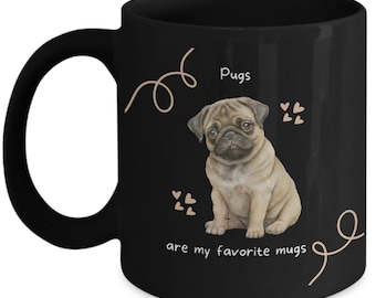 Coffee mug for Pug Lovers!  Pug dog mug, Pug lover gift, Pug parent gift