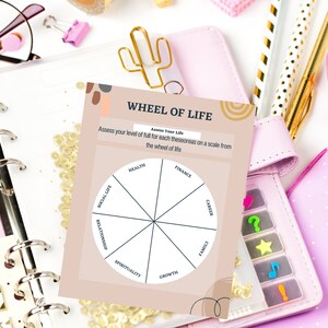 The Ultimate Wheel of Life Planner: The Wheel of Life Goal Planning Journal, Digital Download PDF, Life Wheel of Balance, Self Improvement