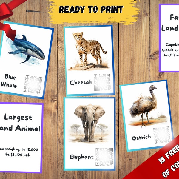 Super smart animal flashcards with QR codes