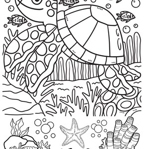 70 coloriages d&#39;animaux marins les plus vendus, à imprimer et à télécharger instantanément (PDF)
