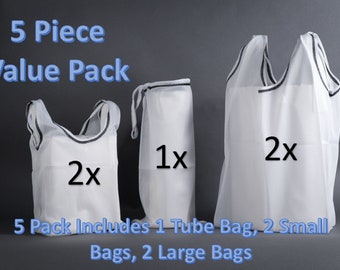 Reusable Mesh Shopping Bags - 5 Pack