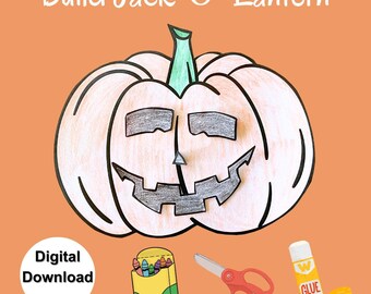 Build A Jack-O’-Lantern Halloween Printable Pumpkin Face Pumpkin Craft Halloween Activity Homeschool Craft Preschool Activity Trick Or Treat