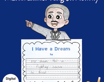 Martin Luther King Jr. Day Craft MLK Printable I Have a Dream Black History Month Activity Digital Download Craft For Kids MLK Day Activity