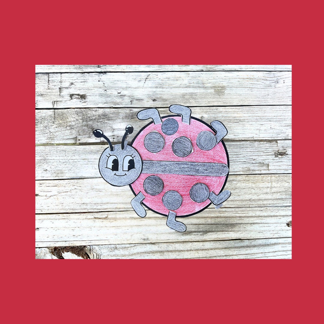 Build A Ladybug Craft Printable Activity Kids Summer Craft DIY Craft ...