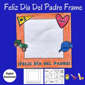 Feliz Dia Del Padre De Los Padres Father Day Gift Fathers Day Printable Fathers Day Kids Craft Fathers Day Frame Feliz Dia Papa Gift For Dad