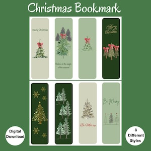 Afdrukbare kerstboek digitale download bladwijzer afdrukbare cadeau boekenliefhebber leuke winter bladwijzer vakantie bladwijzer lezer cadeau bladwijzerset