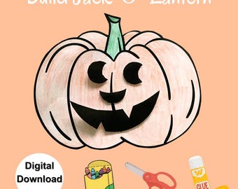 Build A Jack-O-Lantern Halloween Printable Pumpkin Faces Pumpkin Craft Halloween Activity Homeschool Craft Preschool Activity Trick Or Treat