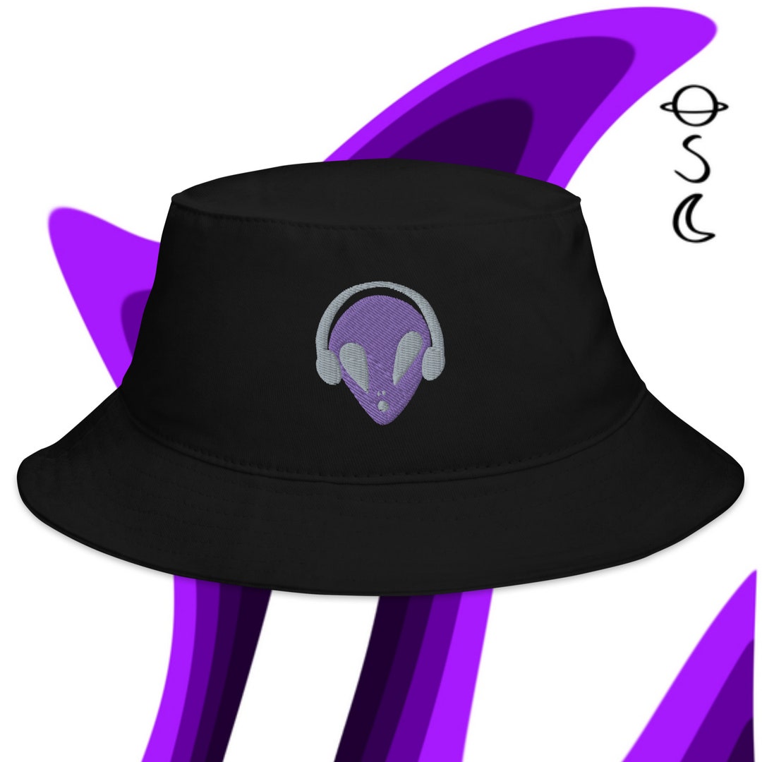 Trippy Bucket Hat/ Alien Bucket Hat, Rave Hat, Rave Outfit, Rave