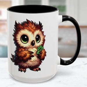 Chibi Owlbear Coffee Mug Dungeons And Dragons Owlbear Mug Cute D&D Owlbear Ceramic Mug Owlbear Monster Coffee Cup Fantasy Owlbear Gift Idea