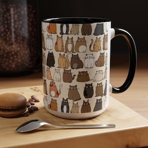 Grillige kattenmok voor kattenliefhebbers Unieke keramische koffiekop Perfect cadeau voor verjaardagen, feestdagen of speciale gelegenheden Cadeau-idee