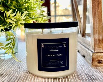 Cherry Chai 3-Wick Soy Candle