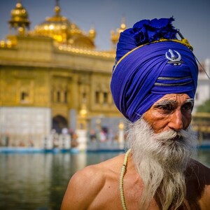 Golden Temple View, Sikh Devotee, Amritsar India Beauty, Wall Art, Home Decor, Spiritual Journey, Photo Prints, Print