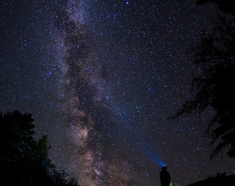 Milky Way Stars Photo Print, Night Sky Home Decor, Astronomy Art