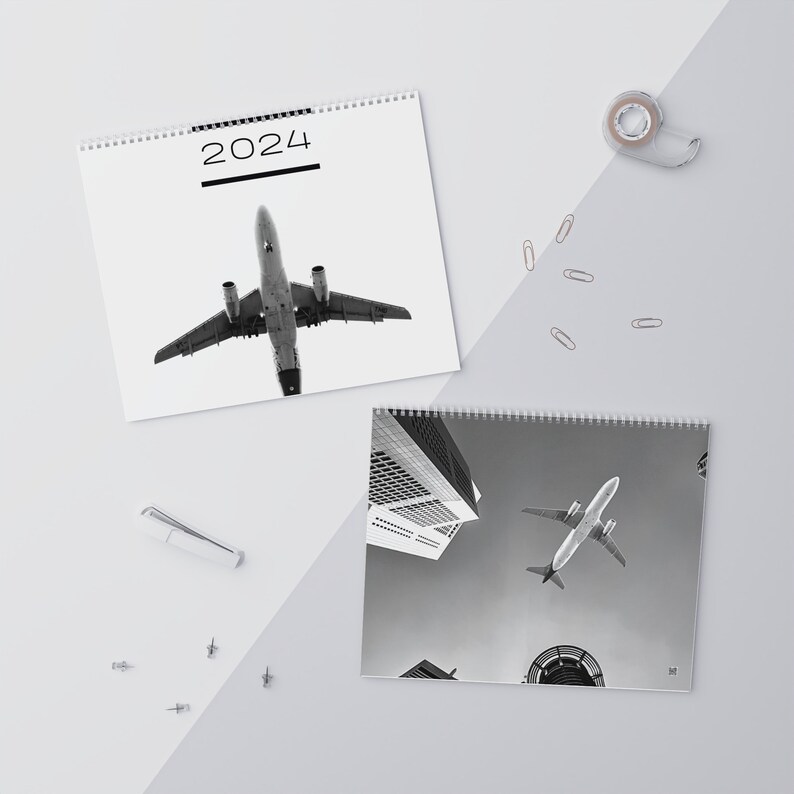 Airplane Wall Calendars 2024 Etsy
