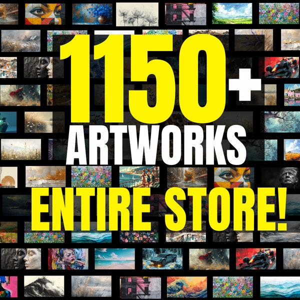 SAMSUNG FRAME Tv Art BUNDLE! - Forever access currently 1150+ Artworks in library/Store!!
