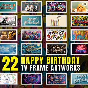 Samsung Frame TV Art - Alles Gute zum Geburtstag Bundle