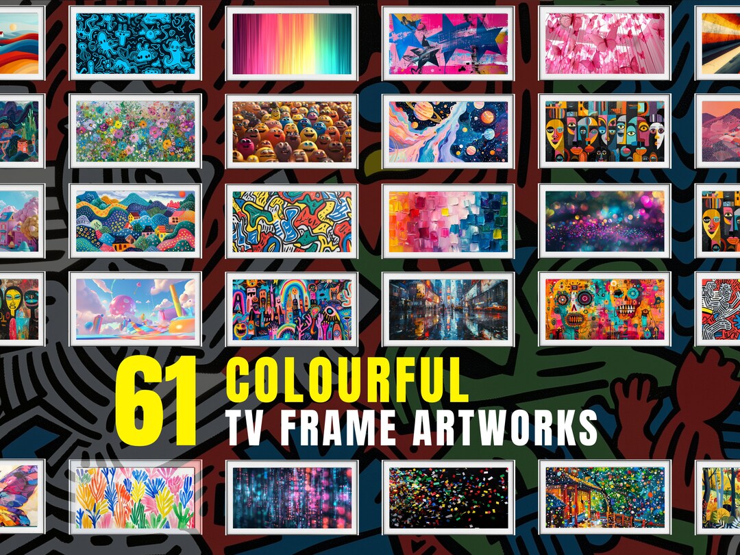 SAMSUNG FRAME TV Artwork - Colourful Bundle - Etsy Australia