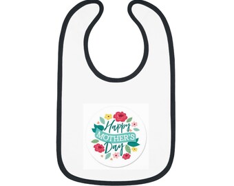 Baby Contrast Trim Jersey Bib