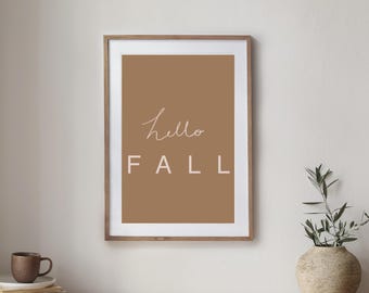 Thanksgiving wall art, thanksgiving printable, hello fall sign, thanksgiving decor, holiday wall art printable, digital download