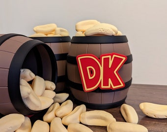 Donkey Kong retro barrel storage - holder for Nintendo Switch controllers, candy, and more