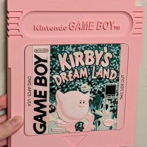 Kirby's Dreamland Wall Art | Giant Gameboy Cartridge | Textured 3D Art | Shelf Display for Gamers