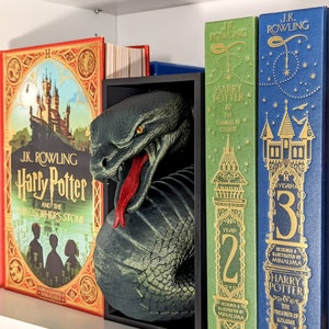 Snake book nook | magical school | witchcraft and wizardry| bookends bookshelf accessory