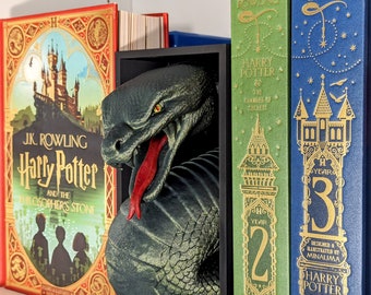 Snake book nook | magical school | witchcraft and wizardry| bookends bookshelf accessory