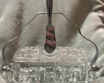 Vintage Anchor Hocking “Star of David” Butter Dish