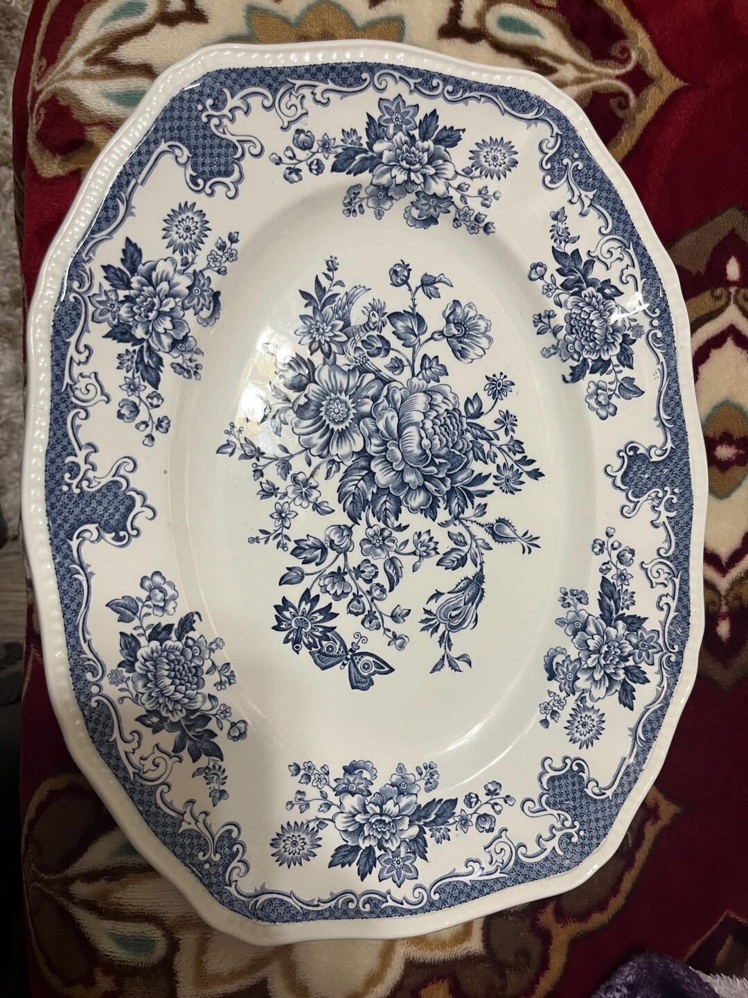 Balmoral Blue - Ironstone Platter - Etsy