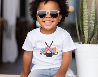 Vibrant Wander Tees Kids Valentines Day Shirts Hockey Shirt Conversation Hearts Valentines Shirt Valentines Hockey Shirt Kids Shirt