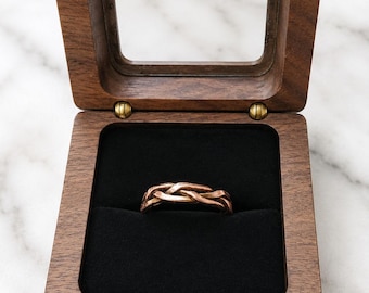 Handmade Braided Copper Ring | Celtic Style Copper Band | Woven Copper Ring | Rustic Copper Jewelry | Unisex Statement Ring