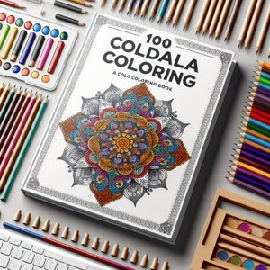 100 Pages Digital Mandala Coloring Book PDF for Kids and Adults - Ideal Gift & Fun Activity - Relaxing, Mindful Printable, Intricate Designs