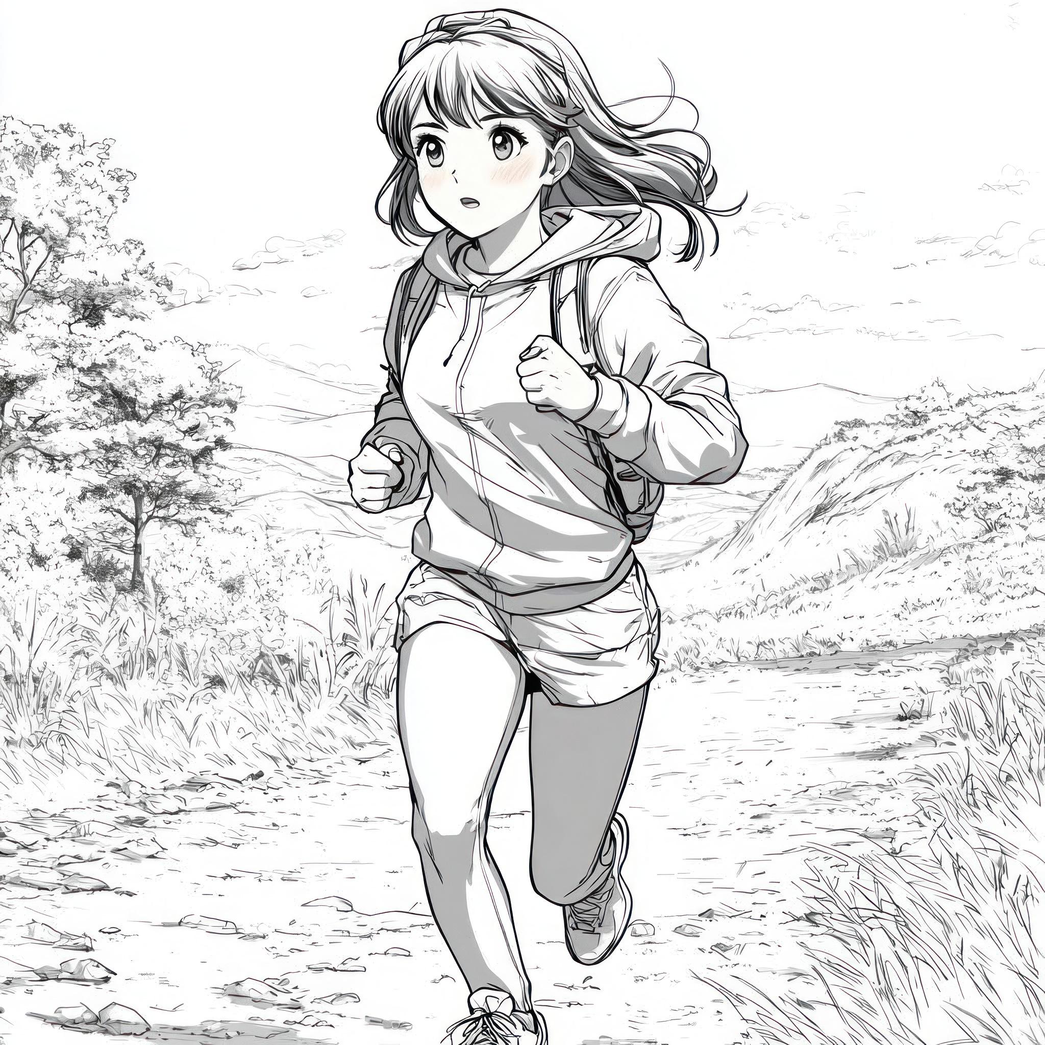 100 Page Jogging Coloring Book PDF for Kids and Adults Ideal Gift or ...