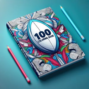 100 Pages Rugby Sevens Digital Coloring Book PDF | Fun Activity for Kids & Adults | Unique PDF Pages | Printable Rugby Download