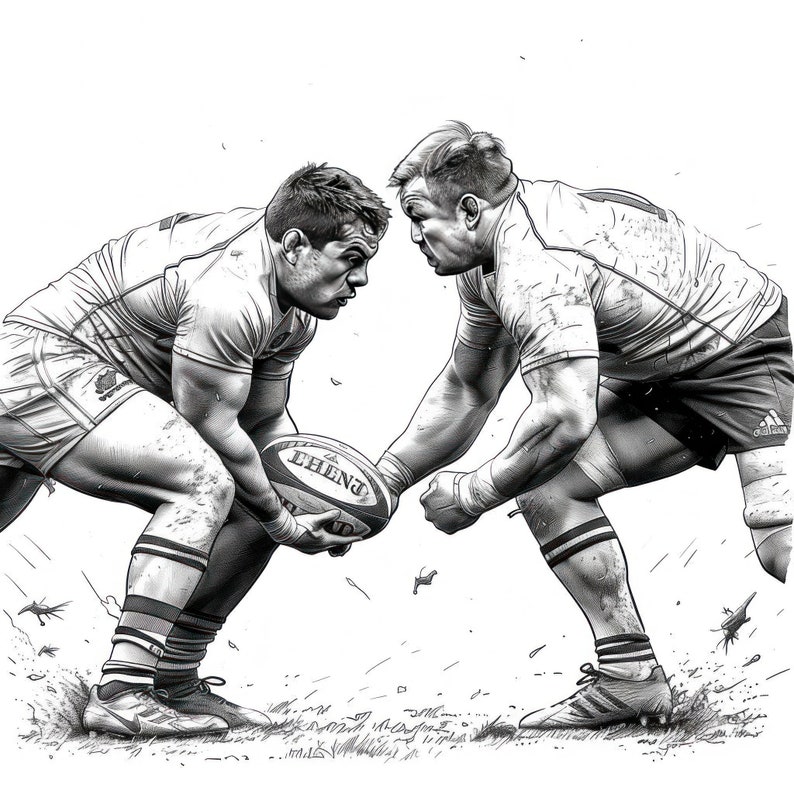 Super Rugby Coloring In 100 Rugby Coloring Pages Book PDF for Kids and Adults Fun Activity Gift ...