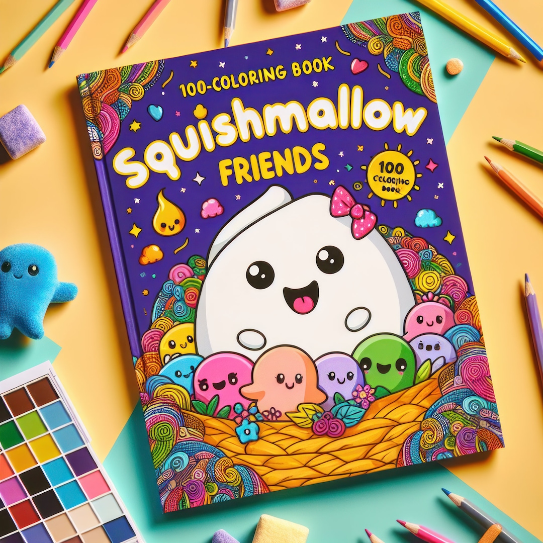 100 Pages Squishmallow Friends Coloring Book PDF for Kids and Adults ...