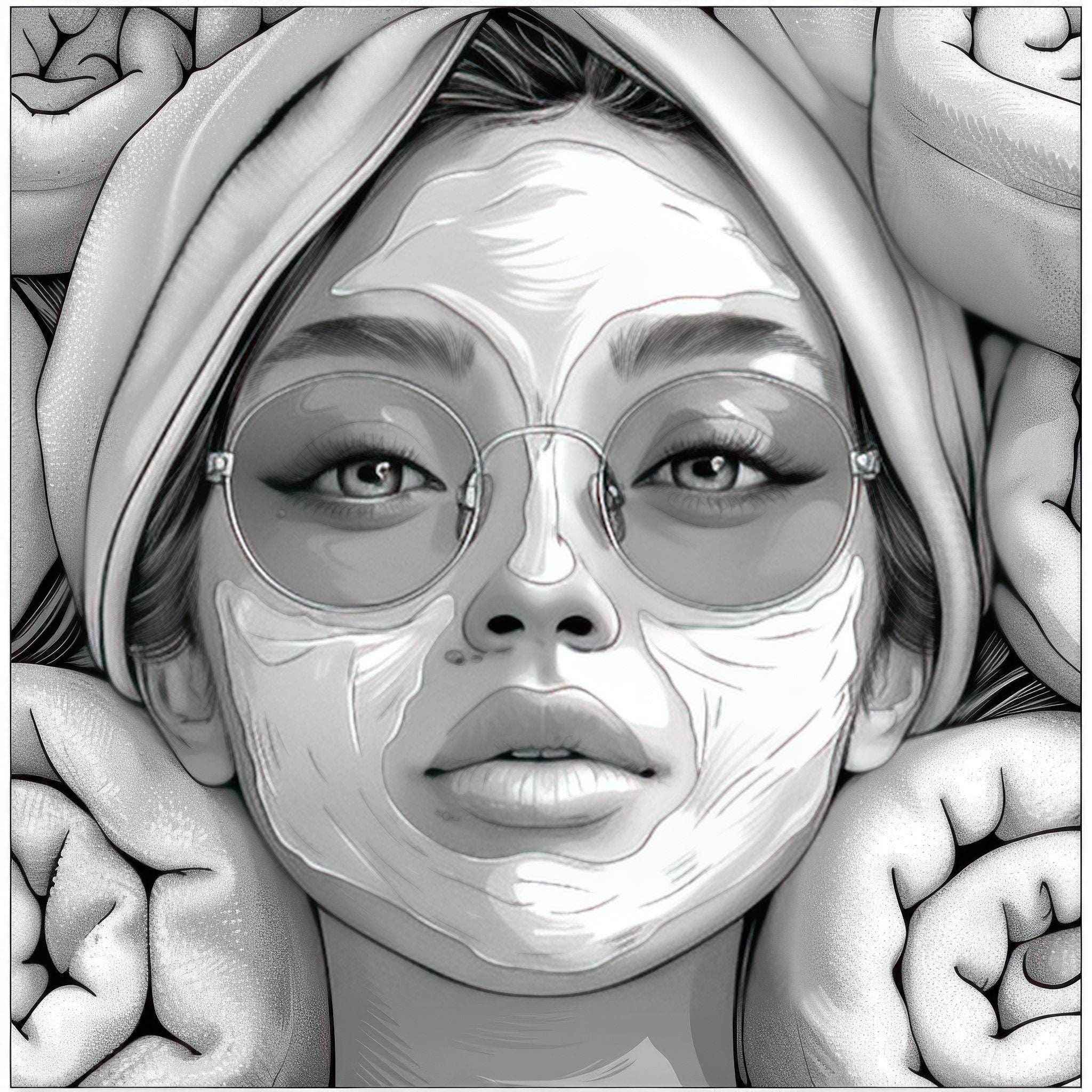 100 Pages Spa Day Skincare Coloring Book PDF for Kids and Adults