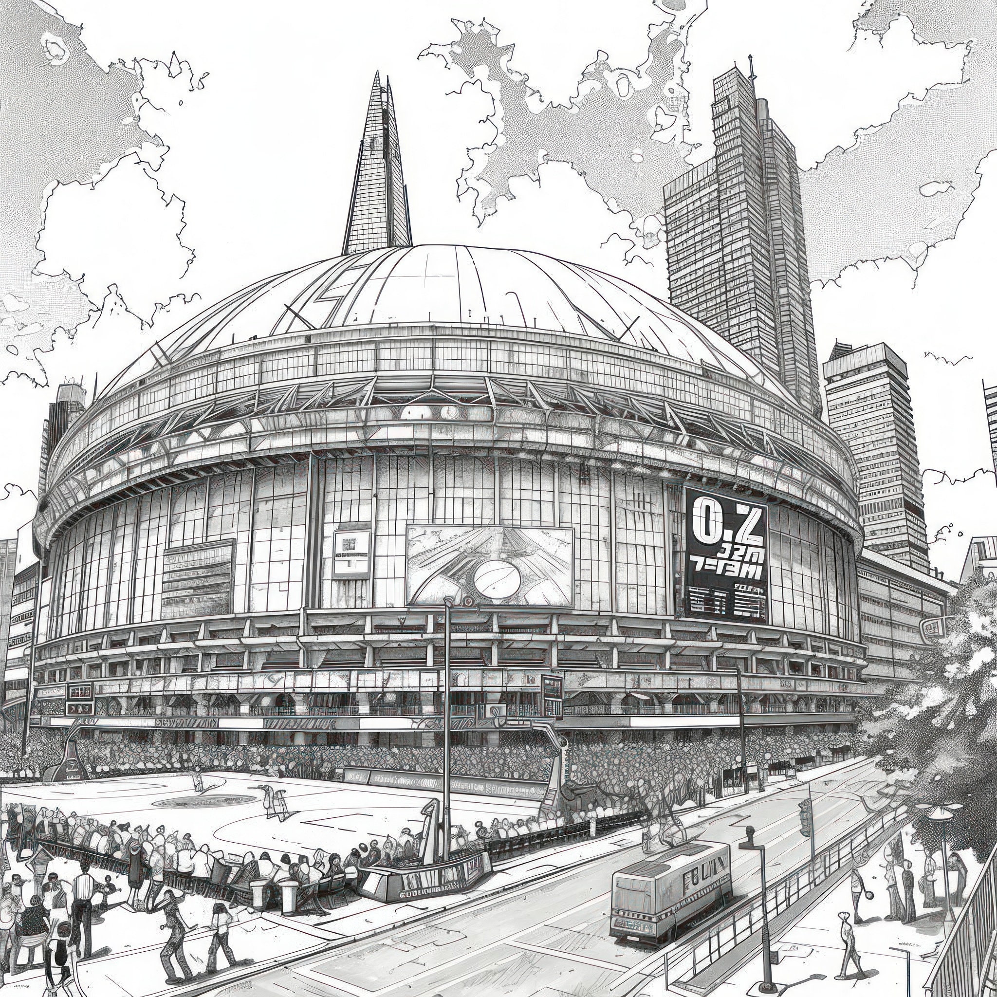 100 Basketball Coloring Pages Arenas Around the World, Digital PDF ...